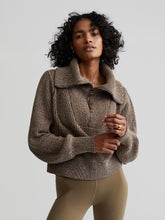Mentone Half-Zip Pullover Dark Olive Speckle