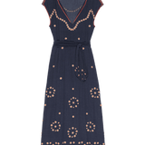 The Beaded Corridor Dress Navy