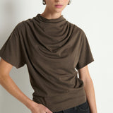 Daryl Cowlneck Tee Espresso
