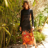 Leo Dress Ocean Floor Black