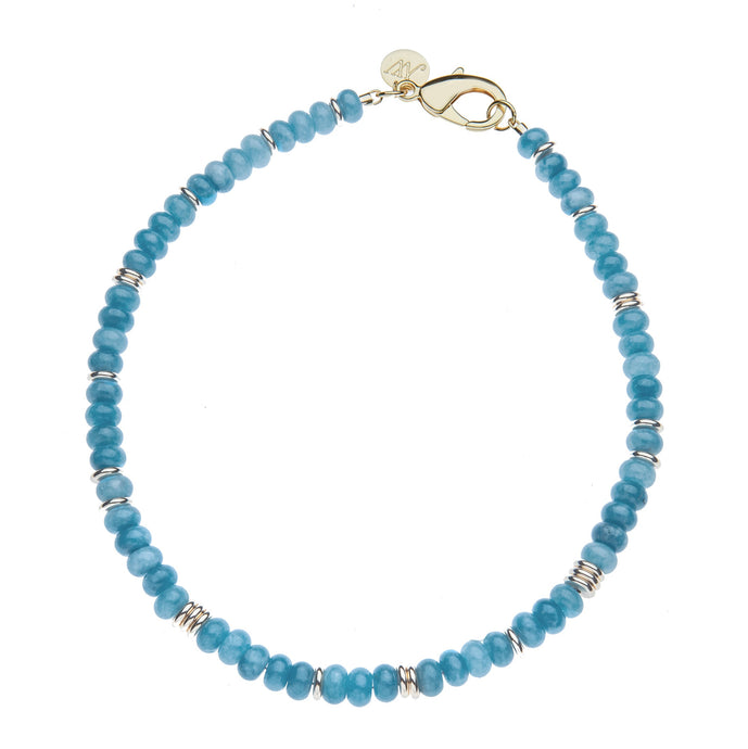 Gumdrop Beaded Necklace Aqua