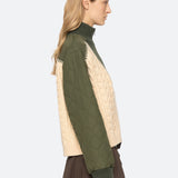 ALLEN CABLE HALF ZIP COMBO PULLOVER (D2)