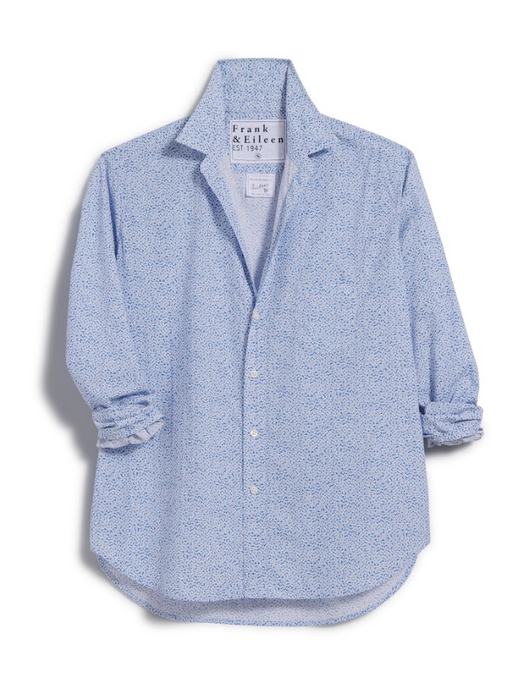 Eileen Button-Up Shirt Small Blue Daisy