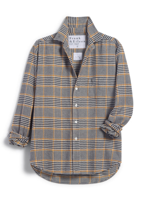 Eileen Button-Up Shirt Camel Black Plaid