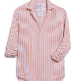 Eileen Button-Up Shirt Orange Purple Stripe