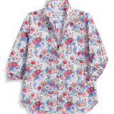 Eileen Button-Up Shirt Pink Red Blue Flowers