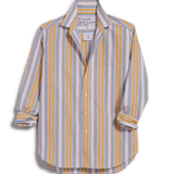 Eileen Button-Up Shirt Gold Red Blue Stripe
