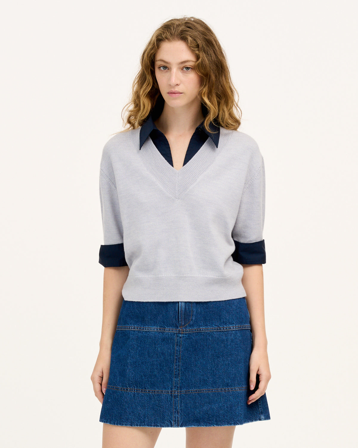 LIGHT HEATHER GRAY/MARITIME BLUE