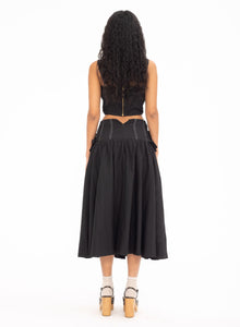 Edna Midi Skirt Black