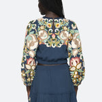 WILHELMINA EMB L/SLV TOP (D1)