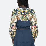 WILHELMINA EMB L/SLV TOP (D1)