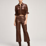 Vegan Leather Joey Pant Espresso