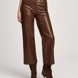 Vegan Leather Joey Pant Espresso