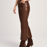 Vegan Leather Joey Pant Espresso