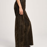 Flocked Betsy Jeans Dark Olive