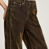Flocked Betsy Jeans Dark Olive