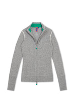 Simone Zip Up Cardigan Husky/Eco Paper Trim