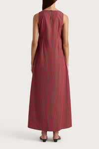 Freja Maxi Dress Wine Stripe