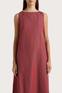 Freja Maxi Dress Wine Stripe