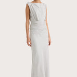 Margaux Midi Dress Navy Stripe