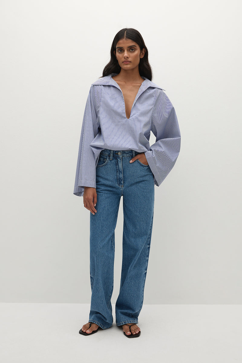 HELLE STRIPE VINTAGE NAVY