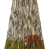 Hidden Tiger Pleated Skirt