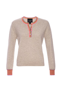 Rainbow Brite Henley Neutral