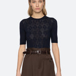 JANE ARGYLE S/SLV CREW SWEATER (D1)