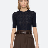 JANE ARGYLE S/SLV CREW SWEATER (D1)