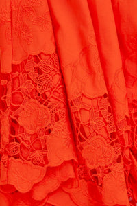 Nathalie Skirt Tangerine Tango Embroidery