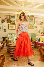 Nathalie Skirt Tangerine Tango Embroidery