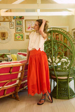 Nathalie Skirt Tangerine Tango Embroidery