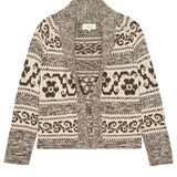 The Nordic Flower Lodge Cardigan Marled Chestnut