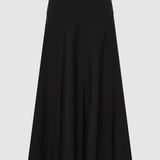 Cotton Circle Hem Skirt Black