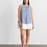 Hallie Dress Optic White/French Blue