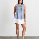 Hallie Dress Optic White/French Blue