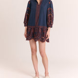 Porter Mini Dress-Midnight Blue