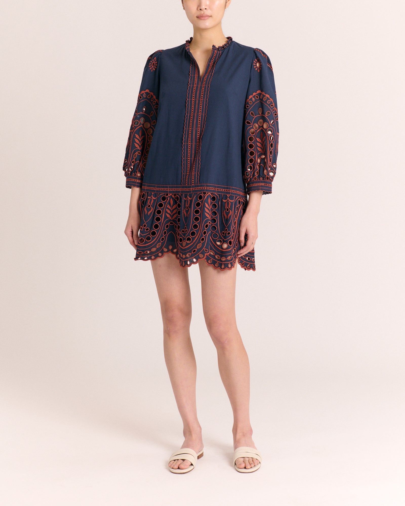 Porter Mini Dress-Midnight Blue