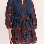 Porter Mini Dress-Midnight Blue