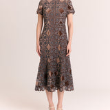 Waverly Midi Dress-Mocha