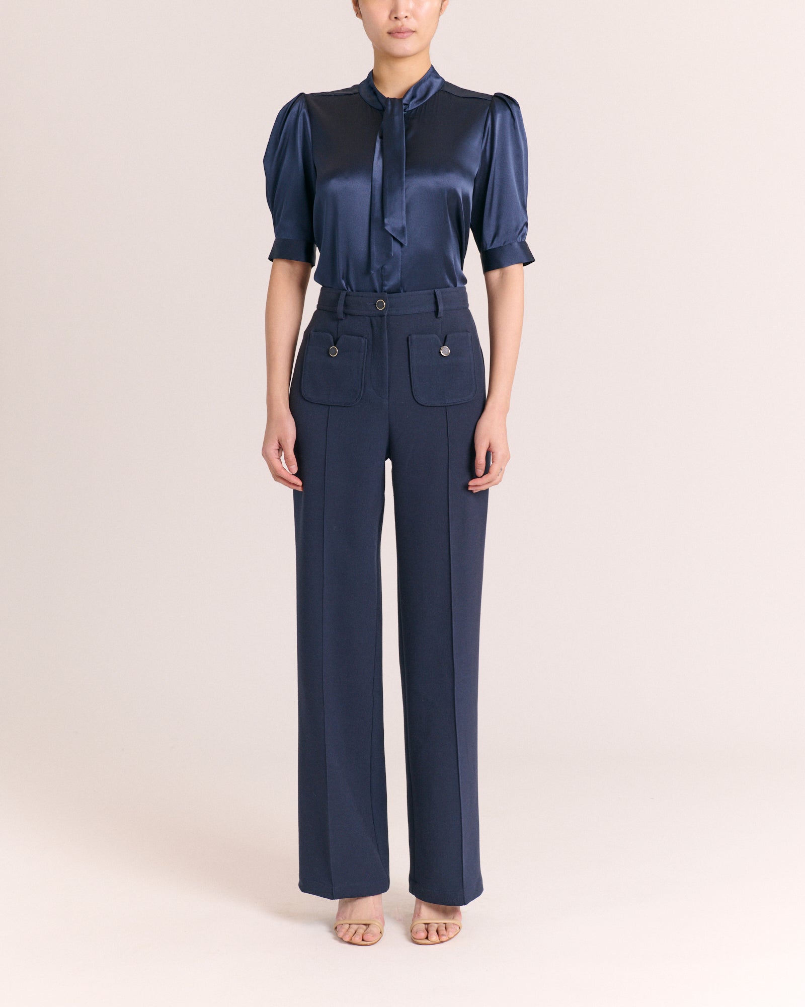 Beverely Trouser-Dark Navy