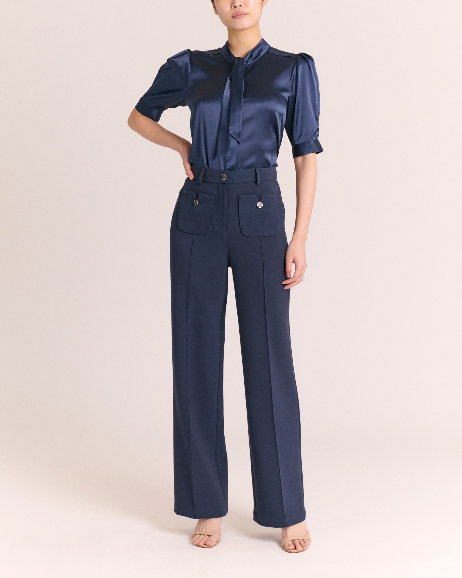 Beverely Trouser-Dark Navy