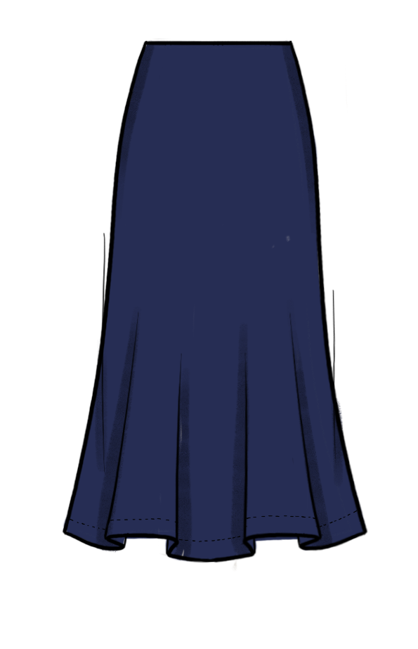Mable Skirt-Dark Navy
