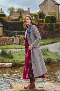 Travel Tweed Coat Clarence Houndstooth