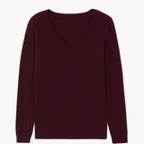Cashmere V-Neck Sangria