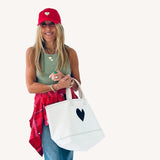 Imperfect Heart Tote Bag Natural