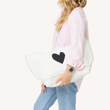 Imperfect Heart Tote Bag Natural