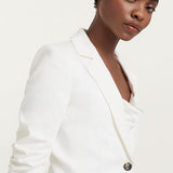 Khloe White Denim Blazer