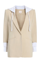 Hooded Khloe Jacket Khaki/White