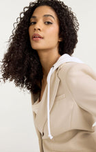 Hooded Khloe Jacket Khaki/White